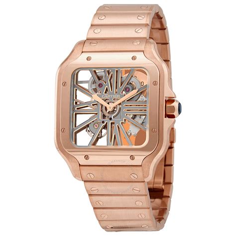 cartier rose gold skeleton